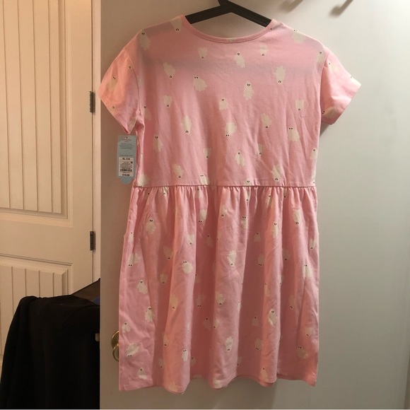 NWT Cat &Jack Girls Short sleeve Dress size XL 14 With Side Pockets - Picture 2 of 8